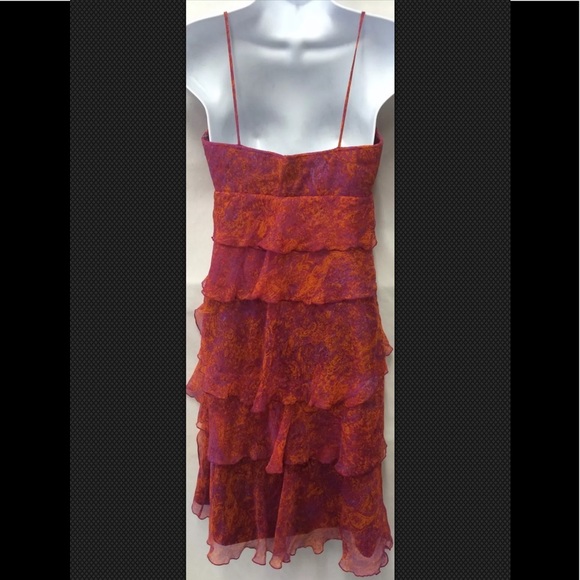 LAUNDRY SHELLI SEGAL Silk Tiered Lined Sleeveless - Picture 7 of 8